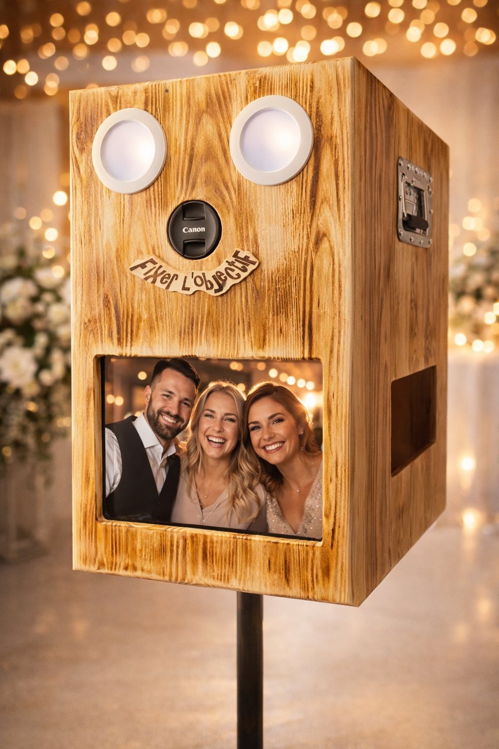 Mariage champêtre borne à selfie Bois Moselle