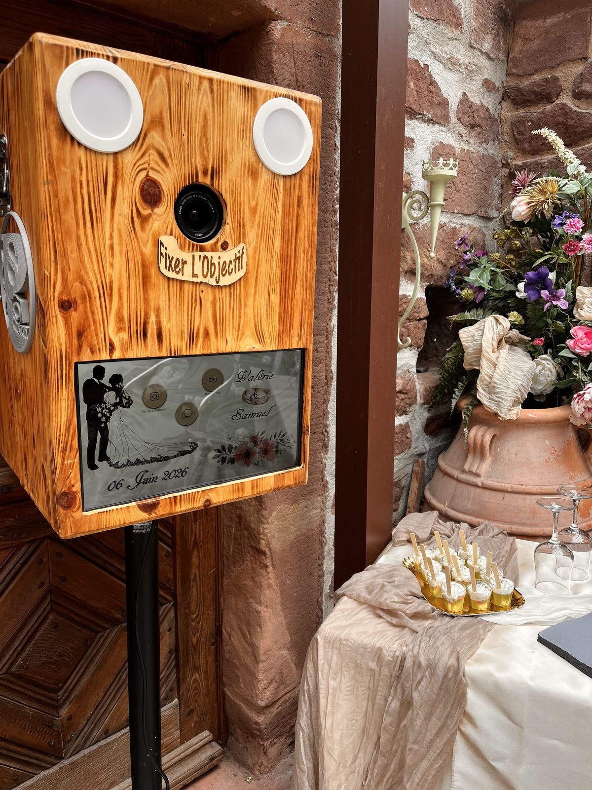Borne photo Bois mariage champêtre région de Sarrebourg