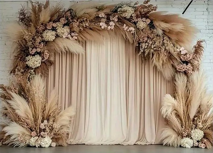 Rideau bohème pampas