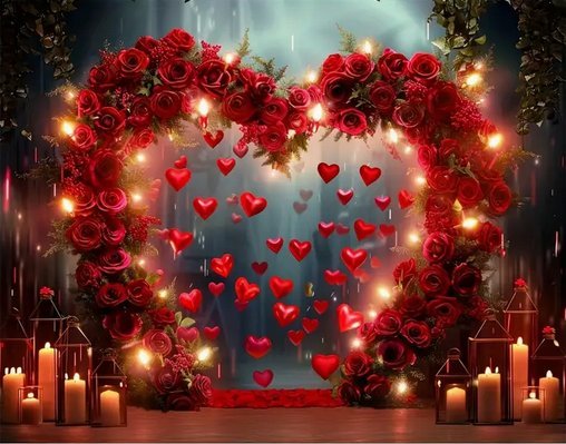Cœur roses rouges